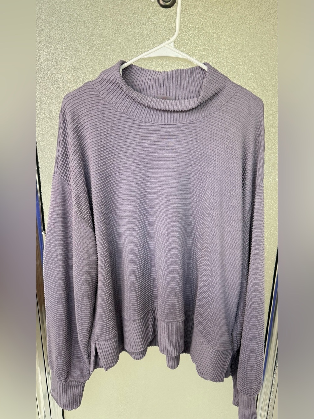 Calia XXL Soft Ribbed Lavender Sweater - Women